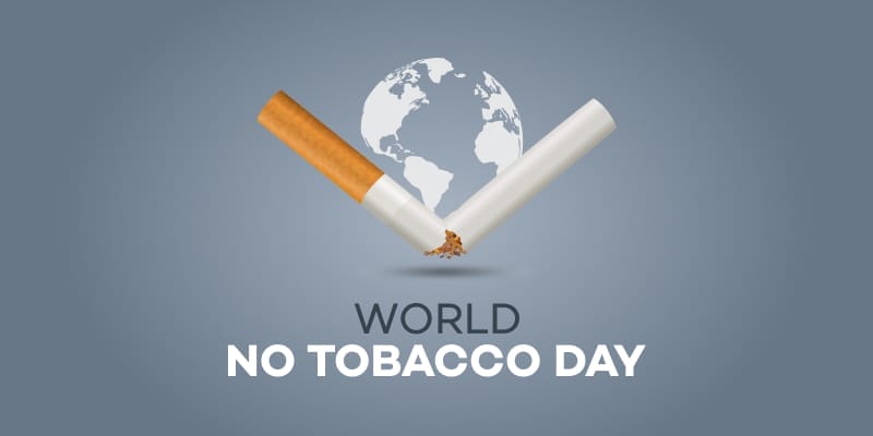 World No Tobacco Day (May 31st) illustrating the effects of smoking and vaping on smile.